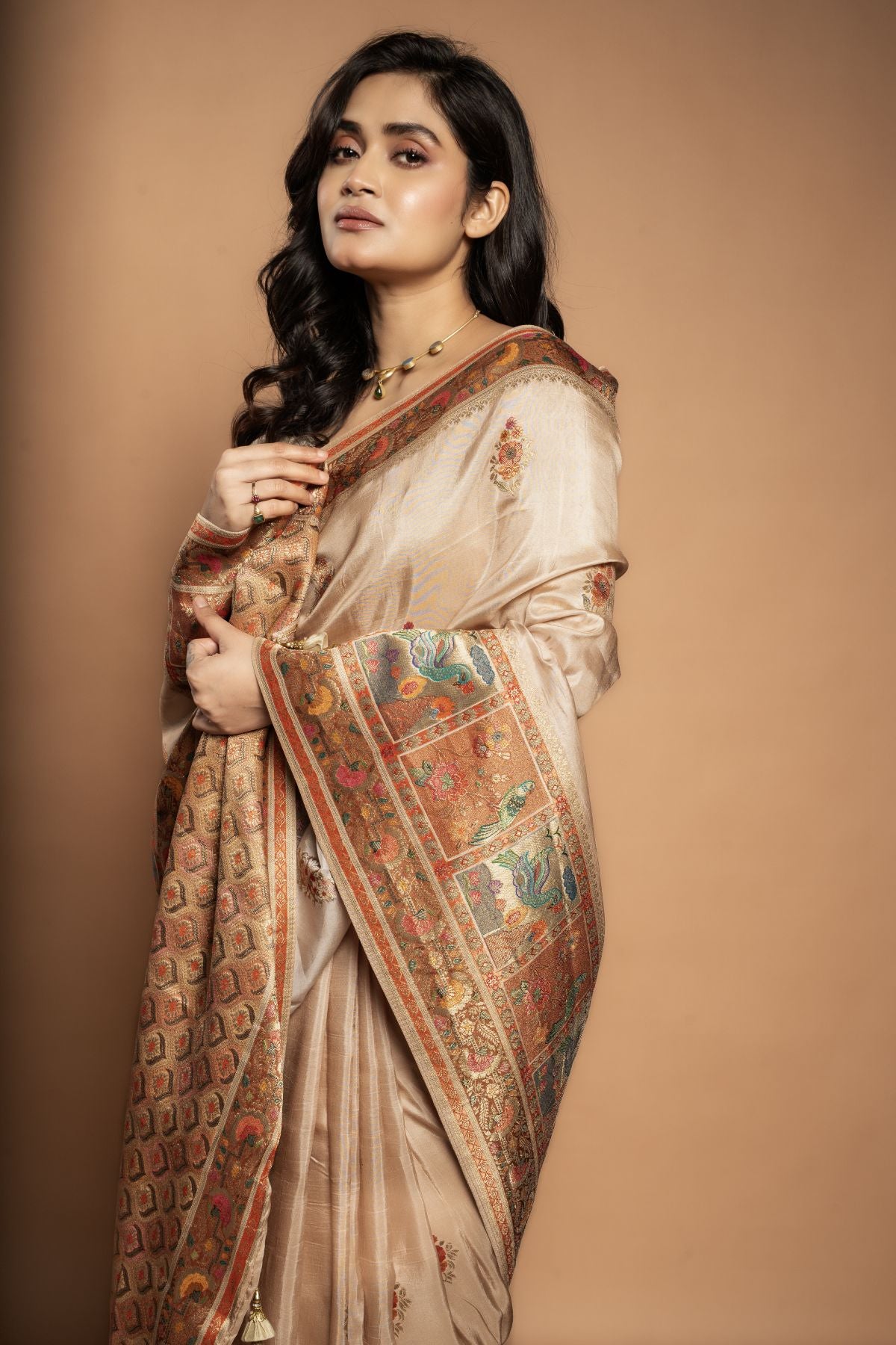 Aditi | Pure Bangalore Silk Saree with Paithani-Border