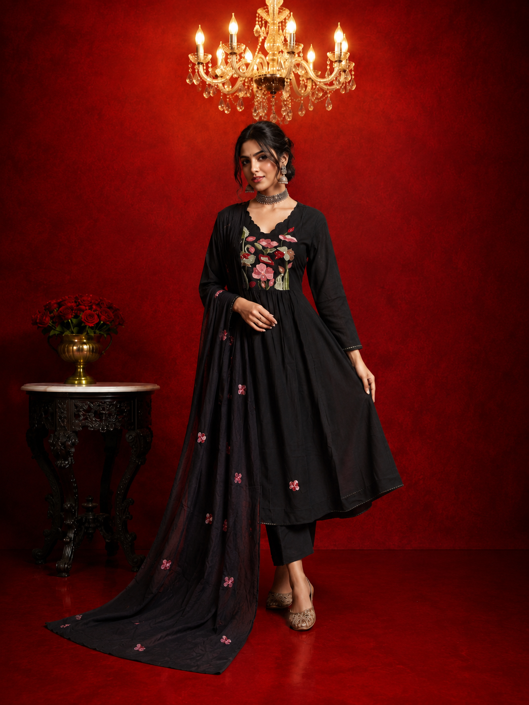 NAYANIKA – Premium Mul Cotton Embroidered Suit Set