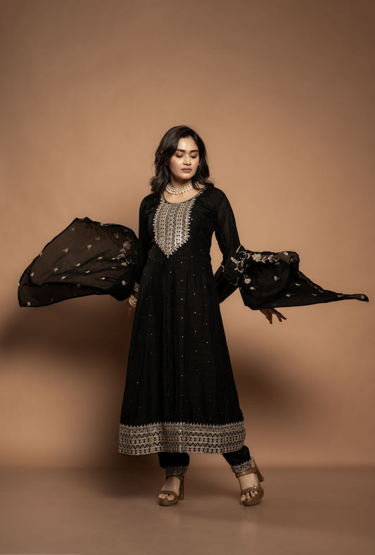 Samira | Anarkali in Black